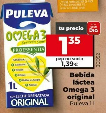 Maxi Dia Bebida láctea omega 3 original puleva 1l oferta