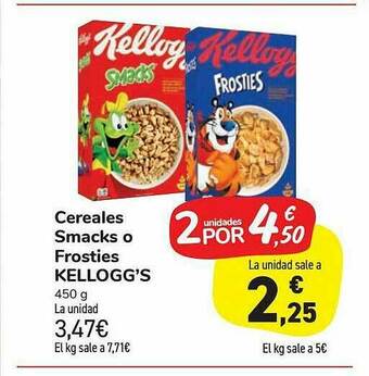 Carrefour Market Cereales Smacks O Frosties Kellogg's oferta