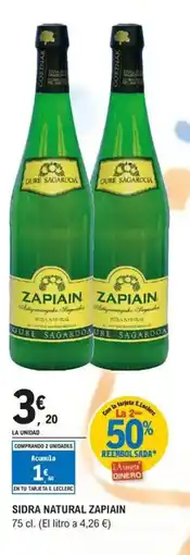 E.Leclerc ZAPIAIN Sidra natural oferta