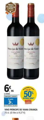 E.Leclerc Vino príncipe de viana crianza oferta