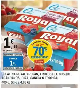 E.Leclerc Gelatina royal fresas, frutos del bosque, arandanos, piña, sandía o tropical oferta