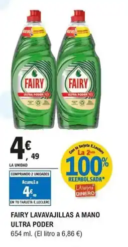 E.Leclerc FAIRY Lavavajillas a mano ultra poder oferta