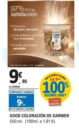 E.Leclerc Good coloración de garnier oferta