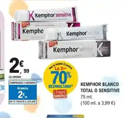 E.Leclerc KEMPHOR Blanco total o sensitive oferta