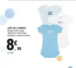 E.Leclerc Lote de 3 bodies oferta
