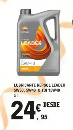 E.Leclerc Lubricante repsol leader 5w30, 5w40 0 tdi 15w40 oferta