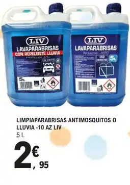E.Leclerc Limpiaparabrisas antimosquitos o lluvia -10 az liv oferta
