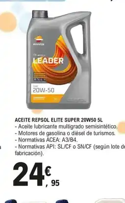 E.Leclerc Aceite repsol elite super 20w50 oferta