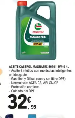 E.Leclerc Aceite castrol magnatec 50501 5w40 oferta