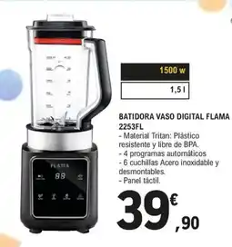 E.Leclerc Batidora vaso digital flama oferta