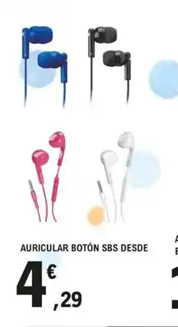 E.Leclerc Auricular botón sbs desde oferta