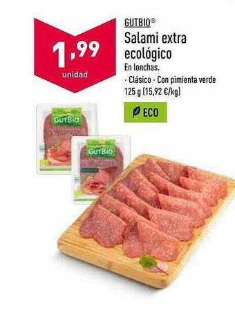 ALDI Gutbio Salami Extra Ecológico oferta