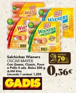 Gadis Oscar mayer - salchichas wieners oferta