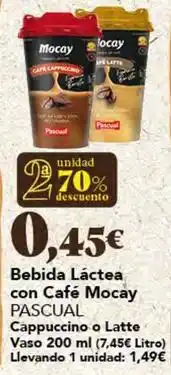 Gadis Pascual - bebida láctea con cafe mocay oferta