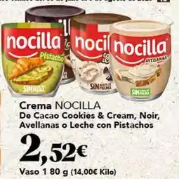 Gadis Nocilla - crema de cacao cookies & cream, noir, avellanas o leche con pistachos oferta
