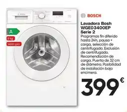 FROIZ Bosch - lavadora wge03400ep oferta
