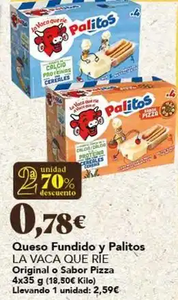 Gadis La vaca que ríe - queso fundido y palitos oferta