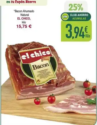 Masymas El chico - bacon ahumado natural oferta