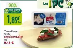 Masymas García baquero - queso fresco sin sal oferta