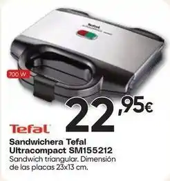 FROIZ Tefal - sandwichera ultracompact sm155212 oferta