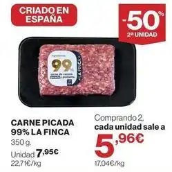 El Corte Inglés La finca - carne picada 99% oferta