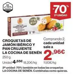 El Corte Inglés La cocina - croquetas de jamón ibérico y pan crujiente oferta