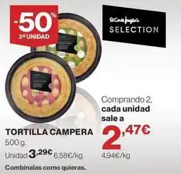 El Corte Inglés Tortilla campera oferta