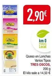 Masymas Tres oscos - queso en lonchas oferta