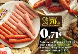 Gadis El pozo - salchicha fresca roja o blanca bandeja oferta