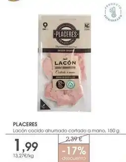 Supermercados Plaza Lacón cocido ahumado cortado a mano oferta