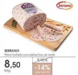 Supermercados Plaza Serrano - pavo trufado con pistachos oferta