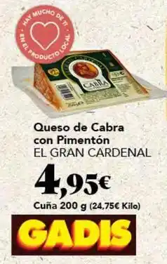 Gadis El gran cardenal - queso de cabra con pimenton oferta