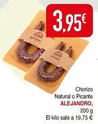 Masymas Alejandro - chorizo natural o picante oferta