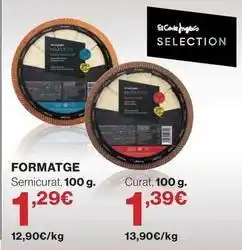Hipercor El corte inglés - formatge semicurat oferta