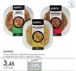 Supermercados Plaza Asiatiko - arazo stellacinis con pollo al curry o yakisoba con pollo y verduras oferta