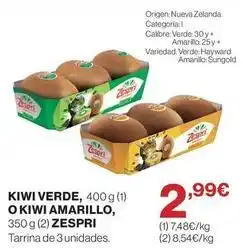 El Corte Inglés Zespri - kiwi verde, 400 g oferta
