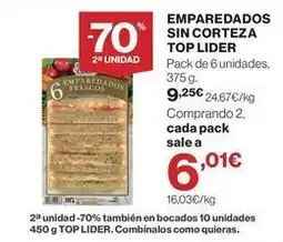 El Corte Inglés Top líder - emparedados sin corteza oferta