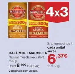 Hipercor Marcilla - cafe molt oferta