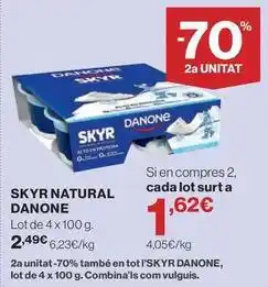 Hipercor Danone - skyr natural oferta