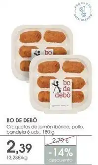 Supermercados Plaza Bo de debò - croquetas de jamón ibérico oferta