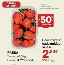 El Corte Inglés Origen - fresa oferta