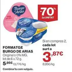 Hipercor Burgo de arias - formatge burgo de arias oferta