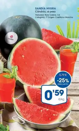Supermercados Plaza Style - sandía negra oferta