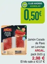 Masymas Argal - jamón curado de pavo en lonchas oferta