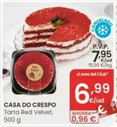 Eroski Casa do crespo - tarta red velvet oferta