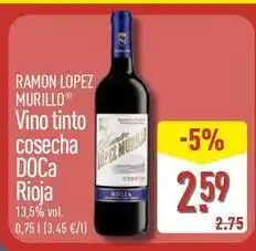 ALDI Vino tinto cosecha doca rioja oferta
