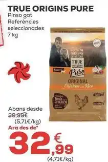 Kiwoko True origins - pure pienso gato referencias seleccionadas oferta