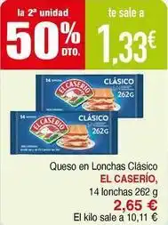Masymas El caserío - queso en lonchas clásico oferta