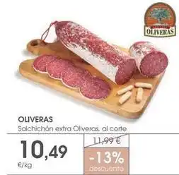 Supermercados Plaza Oliveras - salchichon extra oliveras oferta