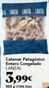 Gadis Lanzal - calamar patagonico entero congelado oferta